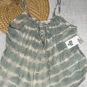 Billabong tie dye lace up tank